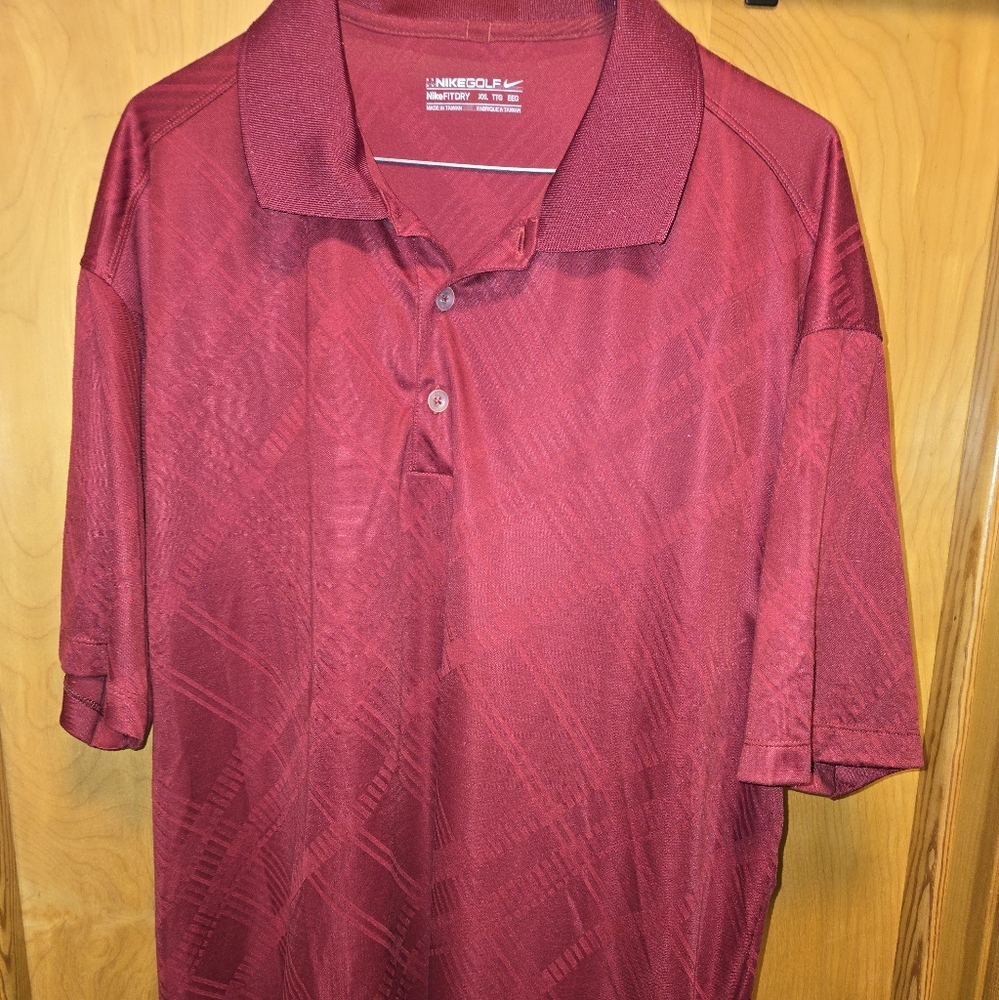 Nike Golf Dri Fit Men's Burgundy Polo Shirt XXL